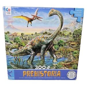 *New* Puzzle & Poster! PREHISTORIA Brachiosaurus DINOSAUR 300 PIECE JIGSAW